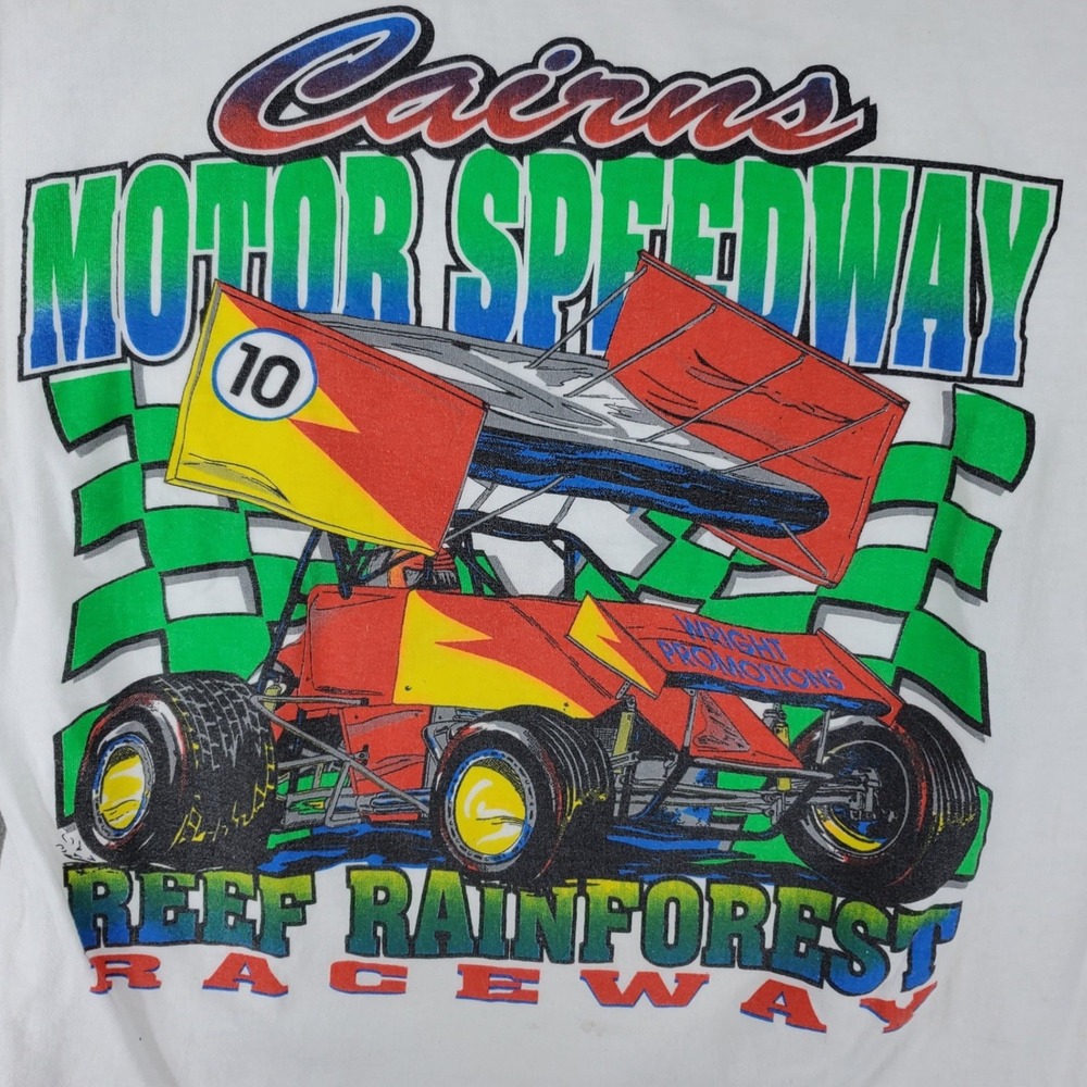 Colbest T-Shirt Men M Cairns Motor Speedway Racing VTG Graphic Reef Rainforest